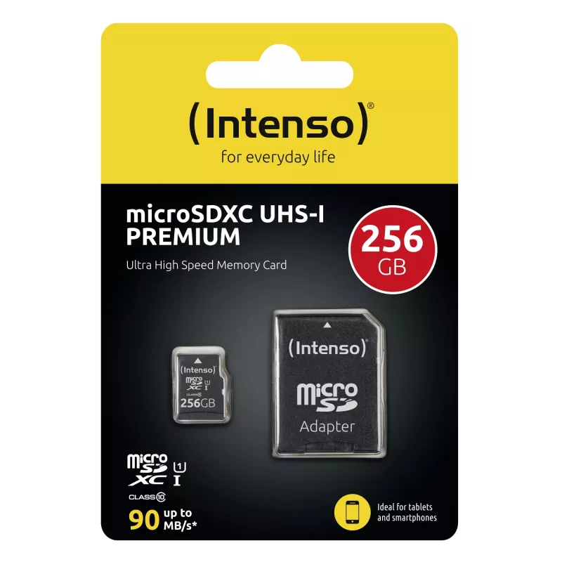 Zibatmiņa Intenso 256GB UHS-I microSD karte