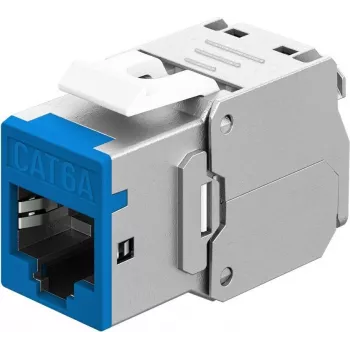 Goobay Keystone-Module RJ45 CAT 6A, STP, plāns, zila (77944)