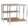 Metāla noliktavas plaukts sudrabains 180X90X40CM