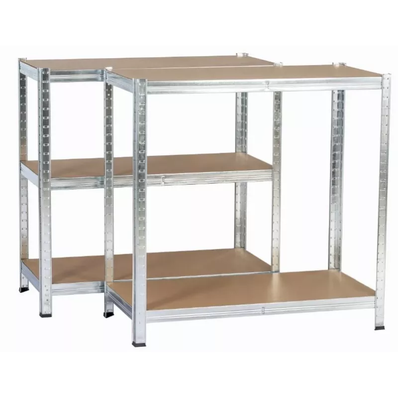 Metāla noliktavas plaukts sudrabains 180X90X40CM