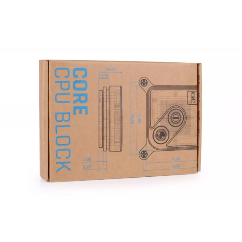 Water block Alphacool 13446 Brass Copper Melns 72mm