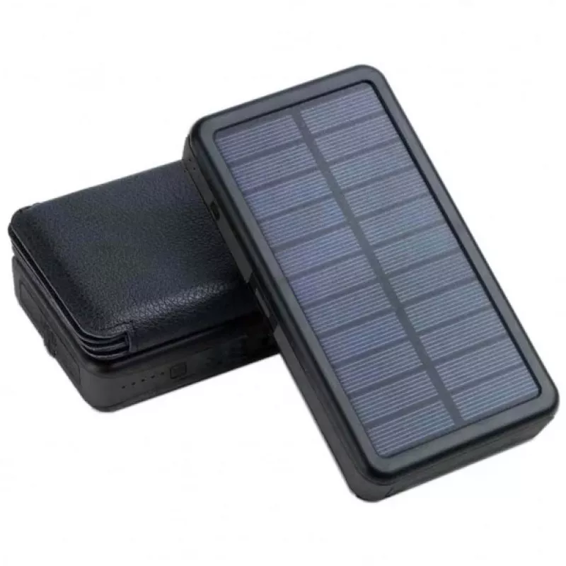 Portable battery PowerNeed ES20000B 20000mAh — 2x USB 5V/2A, 9W, water-resistant, Melns, 370 g