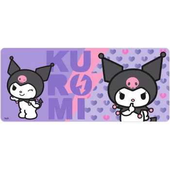 Peļu paliktnis Kids Euroswan 80x30 cm Hello Kitty Kuromi, liels taisnstūra spēļu/galda paklājiņš