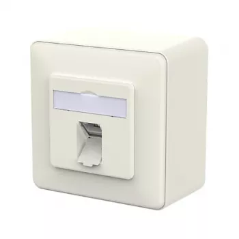 METZ CONNECT pieslēgvieta E-DAT C6A LSA++ 1 p. AP tīri balta