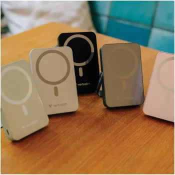 32259 VERBATIM Charge'n'Go Stand Mag Powerbank Battery 10.000 mA bezvadu zaļš (32259)