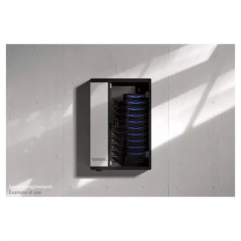 Good Connections sienas uzlādes skapītis līdz 11 ierīcēm, USB-C, 30 W pieslēgvieta