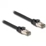 Tīkla kabelis DELOCK 80240 Cat6a U/FTP (STP) RJ-45–RJ-45, 1 m, melns