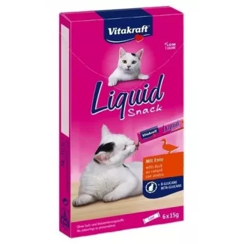VITAKRAFT Liquid Snack Duck - kaķu gardums - 6 x 15g