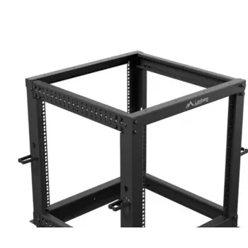 Plaukta skapis LANBERG Open Rack OR01-6112-B 12U 600x600 regulējams melns