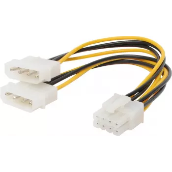 Iekšējais strāvas kabelis ShiverPeaks 8 kontaktu PCI Express uz 2x 6 kontaktu (2x 13,3 cm) 0,13 m