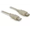 USB 2.0 pagarinātāja kabelis DeLOCK 82240 3 m pelēks