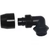 Alphacool HF Screw-In Fitting TPV Metal - 90° Rotatable 12,7/7,6mm - Melna (17455)