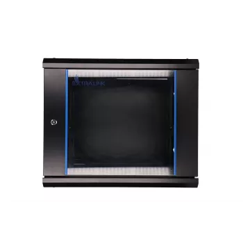 Pie sienas stiprināms statīvs Extralink 9U 600x600 Melns