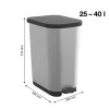 ROTHO Ribo Silver - pedāļa tvertne – 35l
