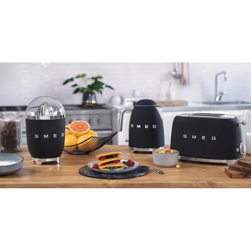 Toaster Smeg 50's Style TSF01BLMEU 2 šķēles melns nerūsējošais tērauds