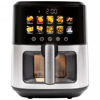 Karstā gaisa friteris ProfiCook PC-FR 1286 H — 6,5 L, 1700 W, nerūsējošā tērauda priekšpuse, melns