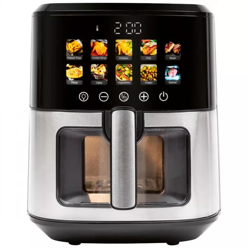 Karstā gaisa friteris ProfiCook PC-FR 1286 H — 6,5 L, 1700 W, nerūsējošā tērauda priekšpuse, melns