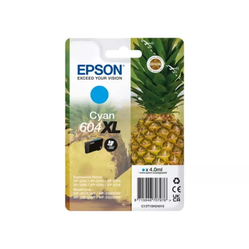 Epson 604XL tintes kasetne 1 gab. Oriģināla Augsta (XL) ietilpība Ciāna