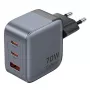 Vention GaN lādētājs FEXH0-EU 70W — 2x USB-C + 1x USB-A, PD 70W, 100–240V
