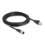 Tīkla kabelis DeLOCK M12 kabelis A-coded 8 pin male to RJ45 male Cat5e 5 m Melns