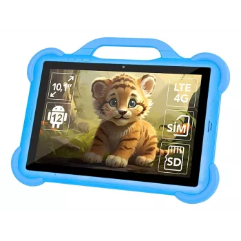 Planšetdators BLOW KidsTAB10 10,1 collas pilnizmēra planšetdators, 10,1 collas IPS 1200x1920, Android 12, 4 GB RAM, 64 GB eMCP, 4G (MicroSIM), 6000 mAh, Astral Blue