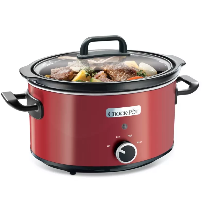 Slow Cooker Crock-Pot SCV400RD 3,5 L keramikas noņemama bļoda, stikla vāks, 2 siltuma iestatījumi