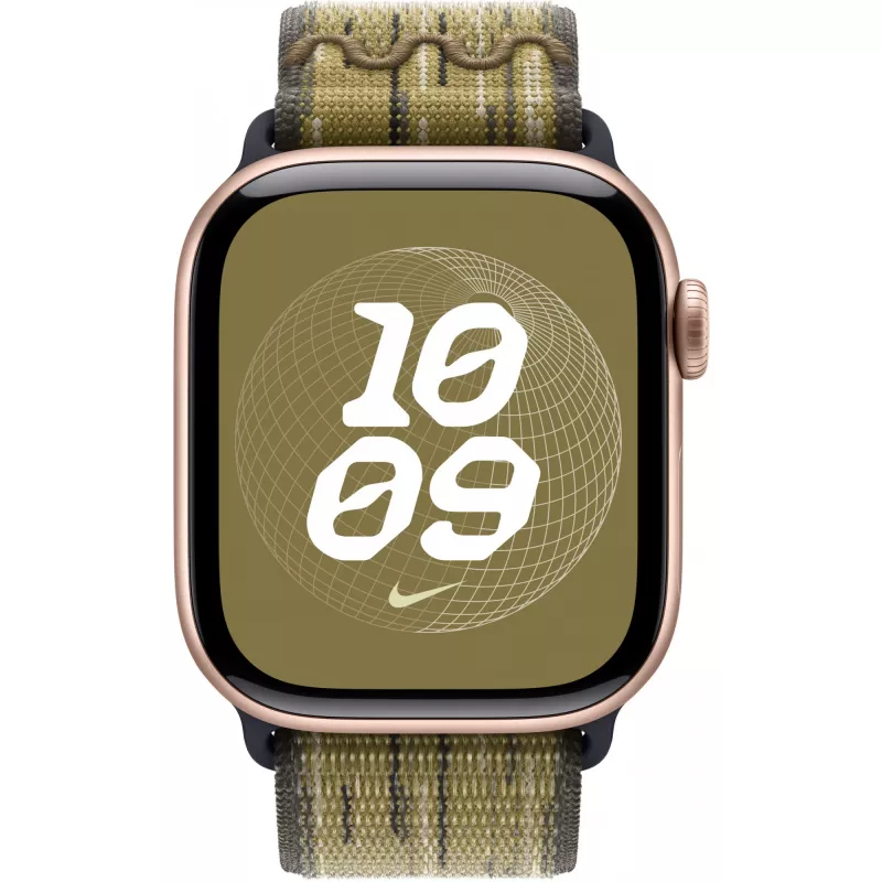 Siksniņa Apple 42mm zaļa/pelēka Nike Sport Loop viedpulkstenim