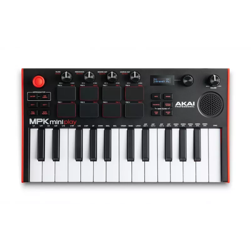 MIDI tastatūra Akai MPK Mini Play Mk3 25 taustiņi USB Melns Sarkans
