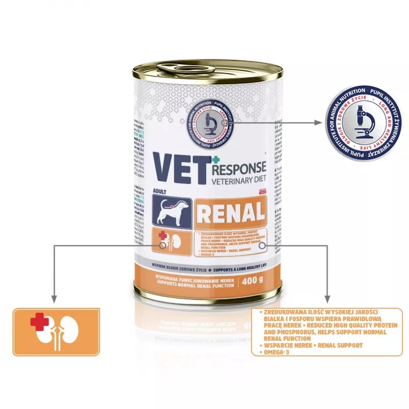 VET RESPONSE Renal - mitrā suņu barība - 400g