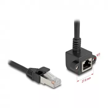 Tīkla kabelis DeLOCK 81040 RJ-45 Cat6 0,25 m Melns