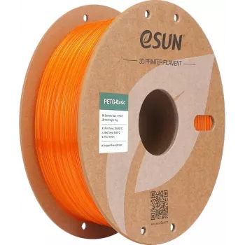 PETG 1.75mm CAURSPĪDĪGI ORANŽS 1kg ESUN 3D FILAMENTS (PETG-Basic175T-O1P1)