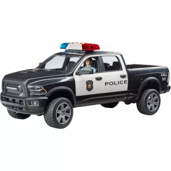 Rotaļu policijas pikaps BRUDER RAM 2500 Police 02505 – mēroga modelis, spēļu auto