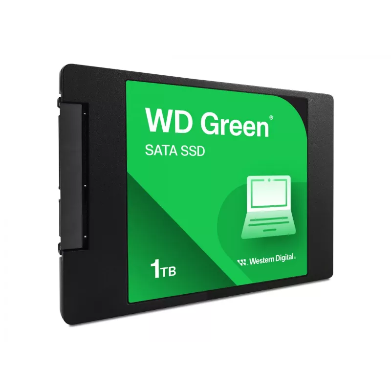 WD WDS100T3G0A-00BJG0 Storage Drive Green ir cietvielu disks (SSD) no WD. Izceļas ar zaļu apdari, 2,5 inch formas faktoru un 2,5 inch displeja diagonāli.