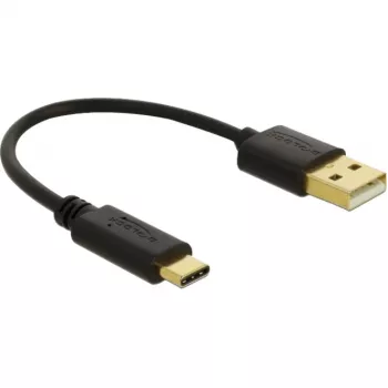 USB uzlādes vads DeLOCK 80954 Type-A uz USB Type-C 3 A 15 cm
