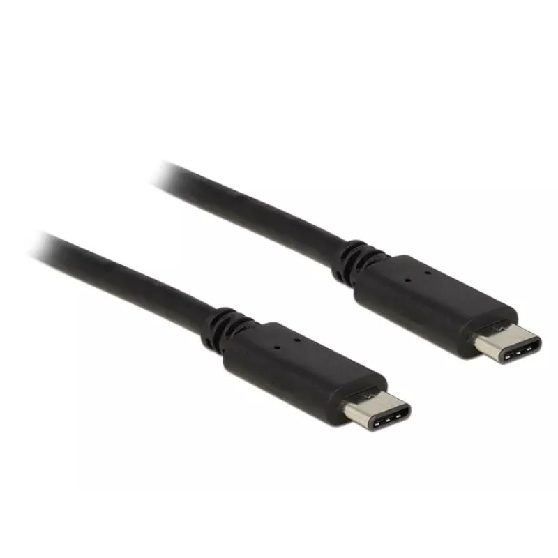 USB kabelis DeLOCK 0,5m USB 2.0 USB C melns