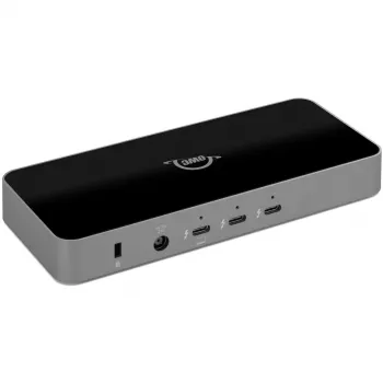 Thunderbolt 5 centrmezgls, dokstacija pelēka/melna, Thunderbolt 5, USB-A