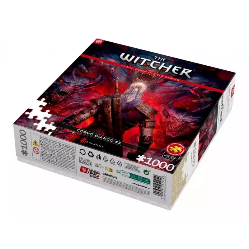 Good Loot Comic Book Puzzle: The Witcher (Wiedźmin) Corvo Balts, 1000 gab.