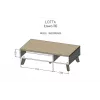 Kafijas galdiņš cama meble LOTTA 110 — taisnstūrveida, 1100×600×350 mm, balts rāmis ar Sonomas ozola virsmu