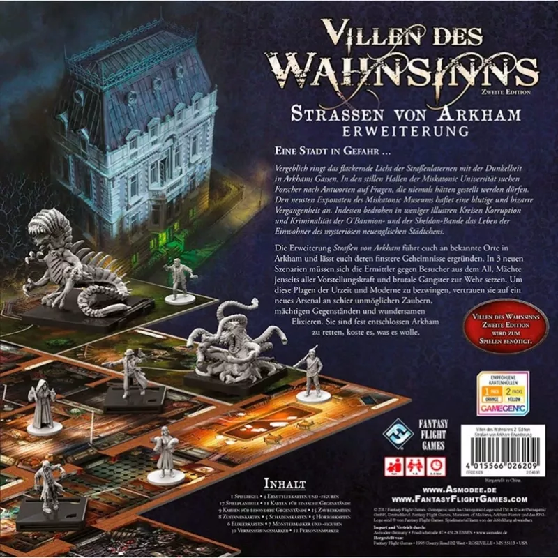 Mansions of Madness - The Streets of Arkham, galda spēles paplašinājums, 2. izdevums