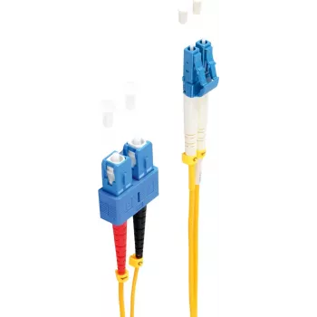 shiverpeaks BS77809 optiskās šķiedras kabelis 2 m LC SC OS1/OS2 dzeltens (BS77809)
