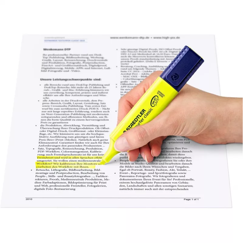 Marķieris Staedtler Textsurfer classic 364 ar slīpu uzgali Zaļš Oranžs Rozā Dzeltens