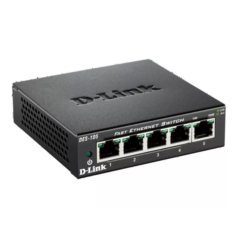 D-Link DES-105 Nepārvaldāms L2 Melns