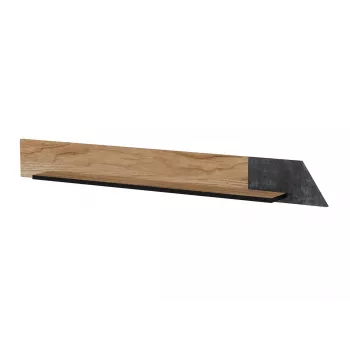 Peldošs plaukts cama meble OVO 1300×200×150 mm ozols/betons, skaidu plātne, piestiprināms pie sienas