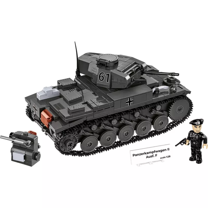 Būvkomplekts Cobi Panzerkampfwagen II Ausf. F — 813 gab., melns, vecumam 9+