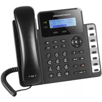 DECT tālrunis Grandstream GXP1628 — DECT galda/sienas tālrunis, LCD 132x48 px, skaļrunis, 500 kontaktu, RJ‑9 austiņas