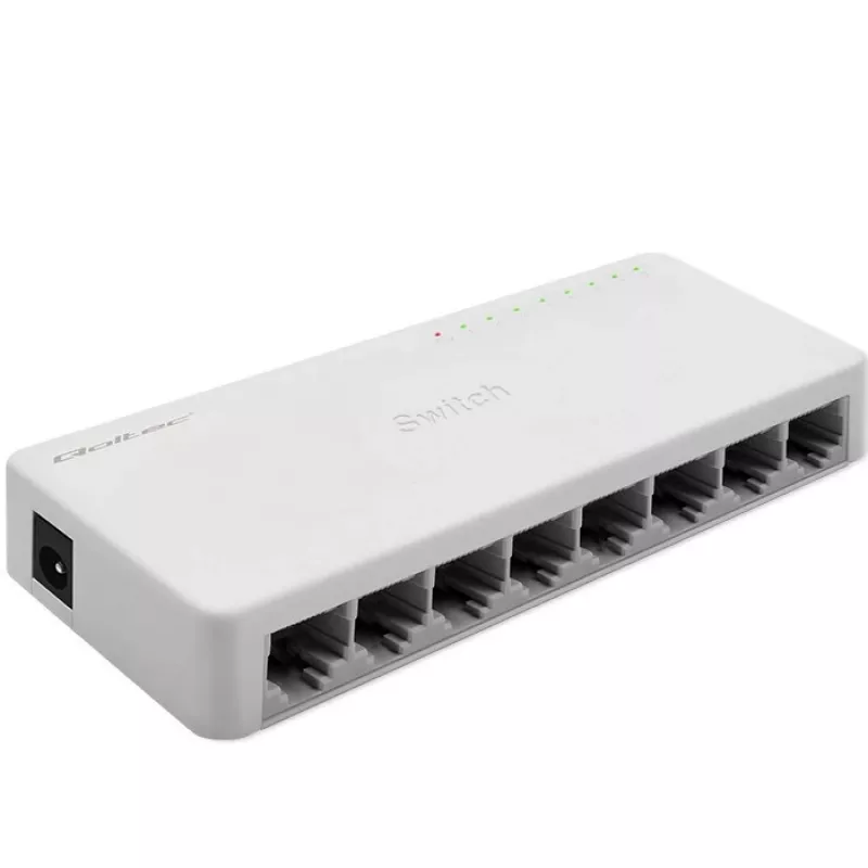Qoltec tīkla slēdzis 8xRJ45 ports 1000Mbps LAN
