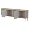 Kumode Cama Meble FELLINI 2000×400×700 mm, kašmira apdare, eļļota ozola virsma