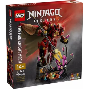 LEGO būvēšanas komplekts NINJAGO 71846 Uguns bruņinieka mehs, 996 detaļas, 2 minifigūriņas, kustināmas ekstremitātes, 260 mm augstums