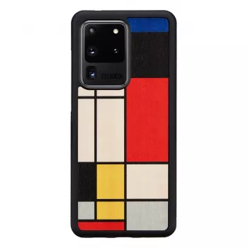 Telefona maciņš man and wood Galaxy S20 Ultra — melna koka aizsargpārvalks