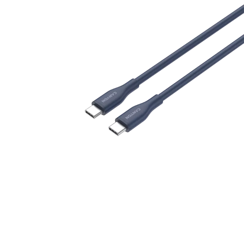 CANYON kabelis CC60SC10 C-C 60W 1m Silikons Tumši zils
